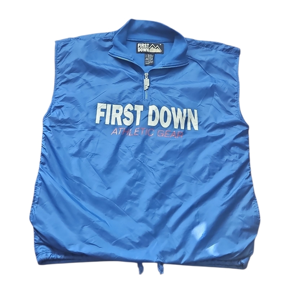 First Down vintage Athletic Gear Pull-over vest Mens XL